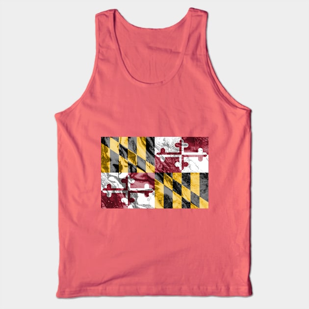 Flag of Maryland - Marble texture Tank Top by DrPen